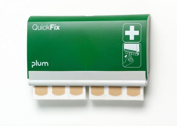 PLUM QuickFix Pflasterspender inkl. 45 Stk. elastic und 45 Stk. waterresistant Pflasterstrips