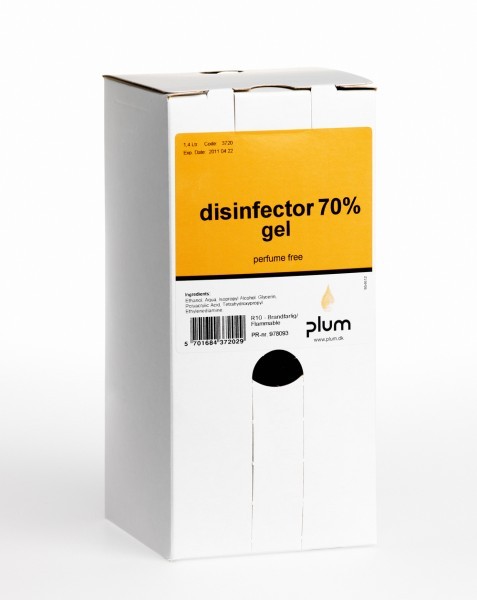 PLUM Disinfector 85% Desinfektionsgel für Händedesinfektion (1,0 L bag-in-box)