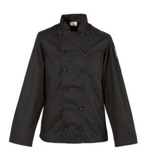 M&amp;S-Damen-Kochjacke Deluxe, Langarm, schwarz