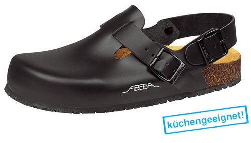 Arbeitsschuhe ABEBA 8045, schwarz, Clog, OB