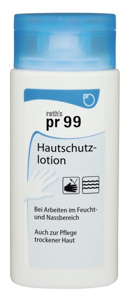 RATH´S Hautschutzlotion pr99 für Feucht-/Nassbereiche (VE = 20 x 125 ml Flasche)