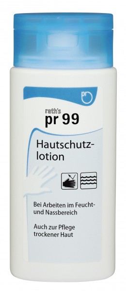 RATH´S Hautschutzlotion pr99 für Feucht-/Nassbereiche (VE = 20 x 125 ml Flasche)