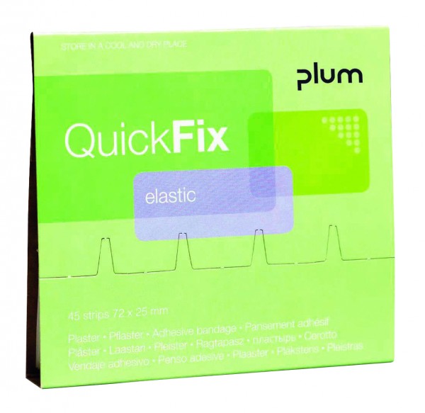 PLUM Refills für QuickFix Pflasterspender, elastic (VE = 6 x 45 Stück)