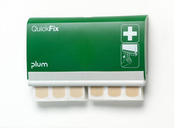 PLUM QuickFix Pflasterspender DETECTABLE inkl. 90 Pflasterstrips mit integrierter Metallfläche