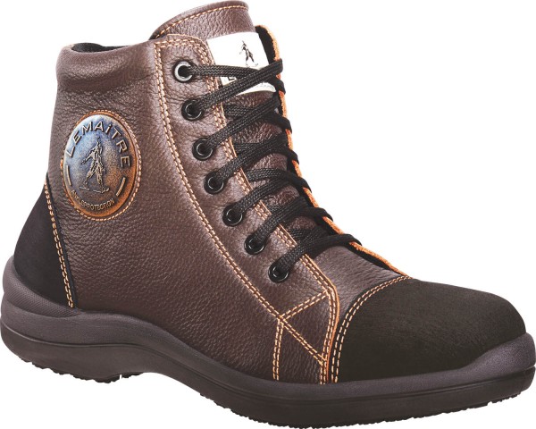 LEMAITRE Damensicherheitschuh, Hoher Schuh, LIBERT'IN HAUT CHOCOLAT, S3