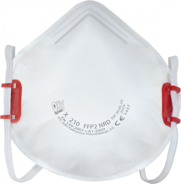 Oxyline Atemschutzmaske ohne Filter, FFP2, Filterklasse P2, 20er Pack