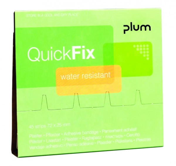 PLUM Refills für QuickFix Pflasterspender, water resistant (VE = 6 x 45 Stück)