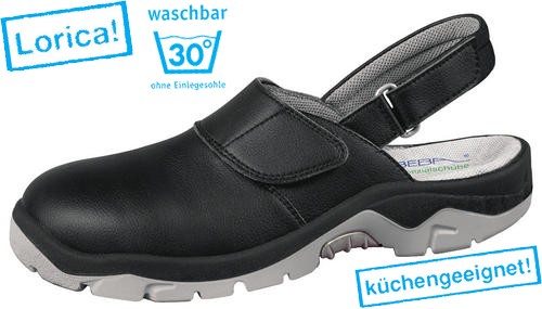 Arbeitsschuhe ABEBA 2125, schwarz, Clog, SB