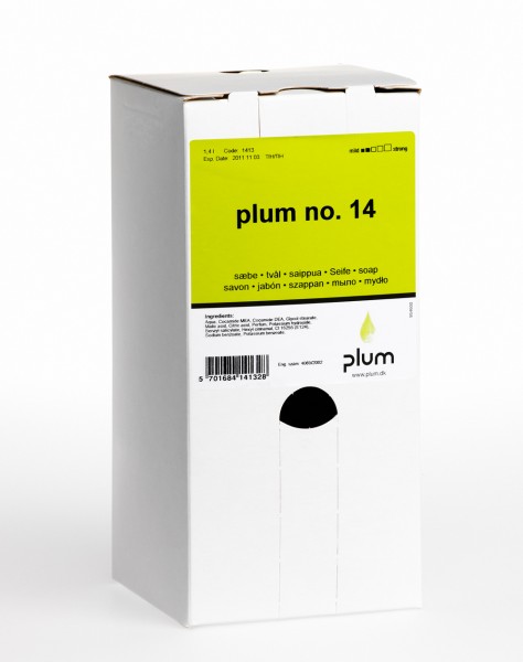 PLUM Cremeseife Plum No. 14 für leichte Verschmutzungen (VE = 8 x 1,4 L bag-in-box)