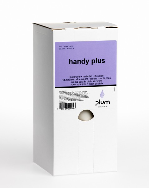 PLUM Hautpflegecreme HANDY PLUS für normale und trockene Haut (VE = 8 x 0,7 L bag-in-box)