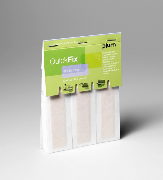 PLUM Refills für QuickFix Pflasterspender Fingerverbände, elastic long (VE = 6 x 30 Stück)
