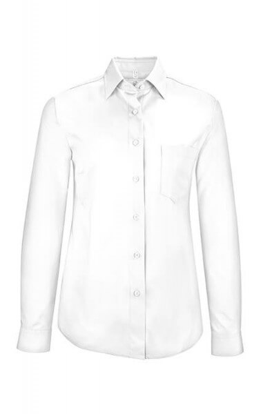 GREIFF Damenbluse Basic, langer Arm, Style 6650, in weiß