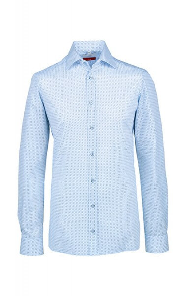 GREIFF Herrenhemd Premium Style 6638, langer Arm, in bleu gemustert