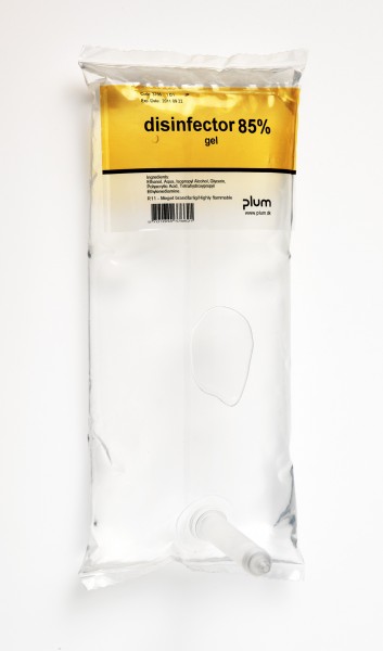 PLUM Disinfector 85% Desinfektionsmittel für Händedesinfektion (VE = 6 x 1,0 L PE-Beutel)-